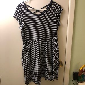 juniors striped casual dress